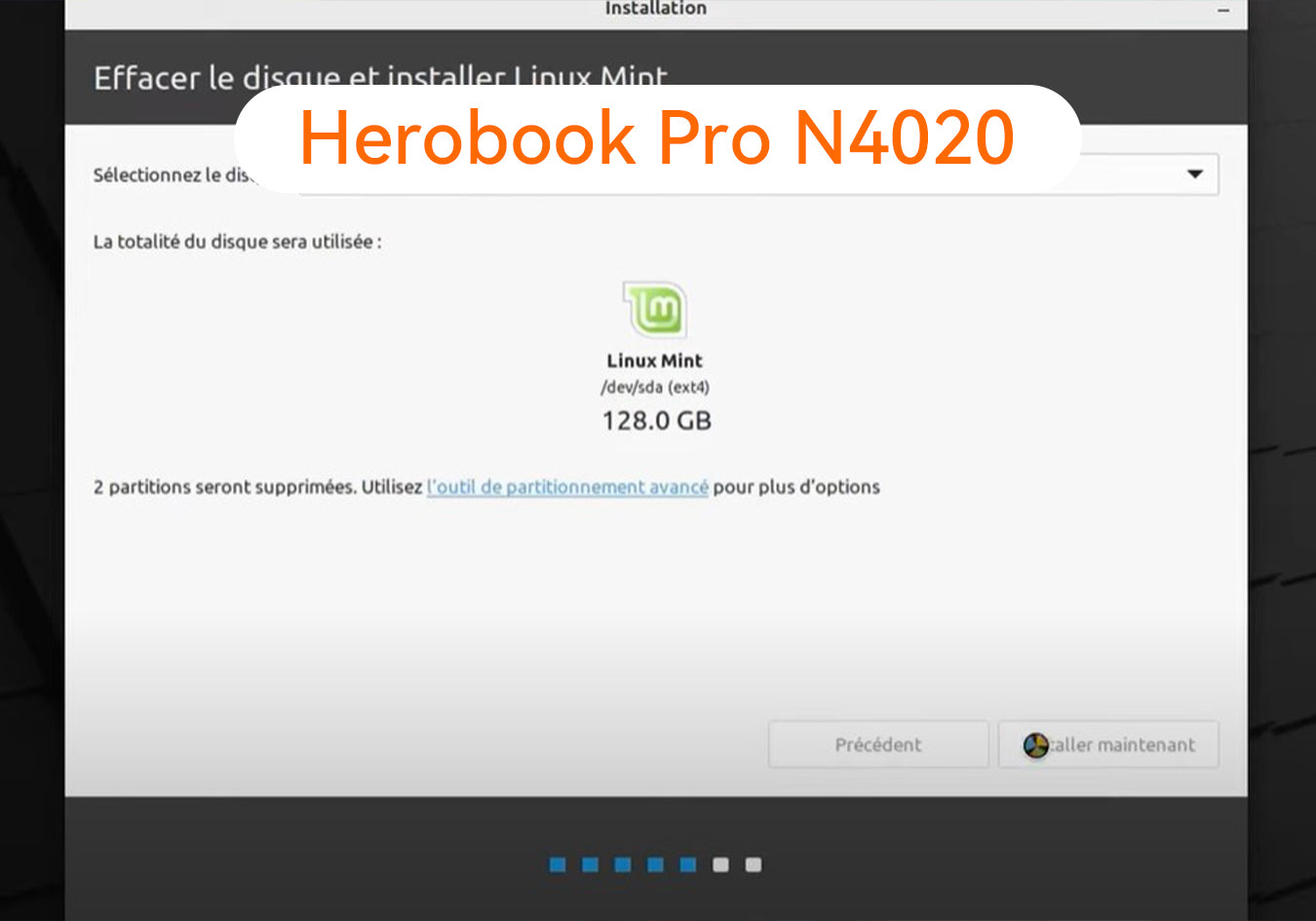 Herobook Pro N4020: Steve instala Linux de forma efectiva